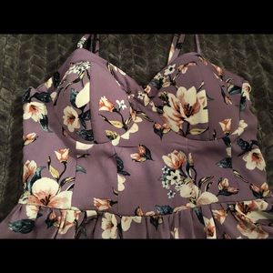 PURPLE FLORAL CORSET DRESS